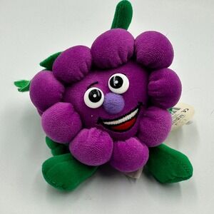 Gazelle Fruit Seedies Golly Grape Plush Purple Stuffed Toy Fruit Character NWT